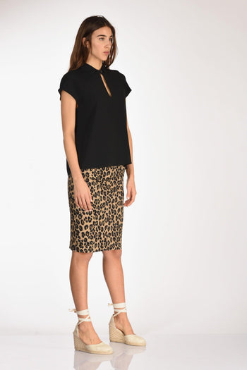 Camicia Crepe Nero Donna - 4
