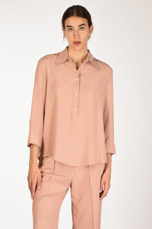 Camicia Crepe Rosa Antico Donna