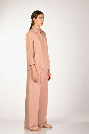 Camicia Crepe Rosa Antico Donna - 4