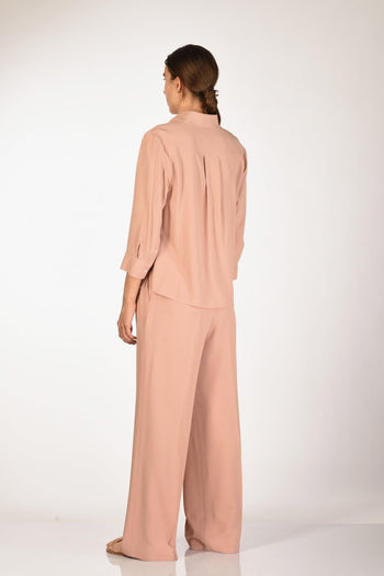 Camicia Crepe Rosa Antico Donna - 5
