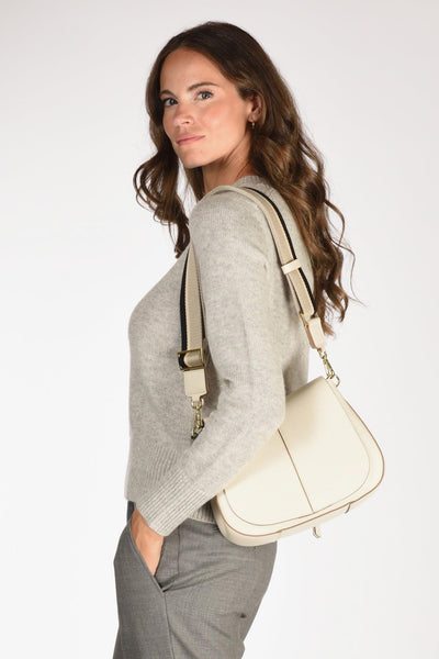 Borsa Helena Round Bianco Naturale Donna