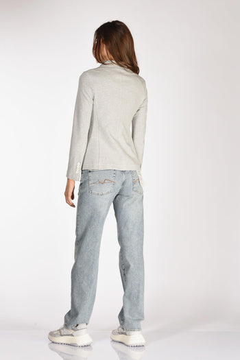 1901 Blazer Monopetto Grigio Melange Donna - 5
