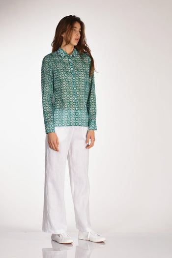 Camica Andrea Verde/bianco Donna - 3