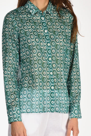 Camica Andrea Verde/bianco Donna - 4