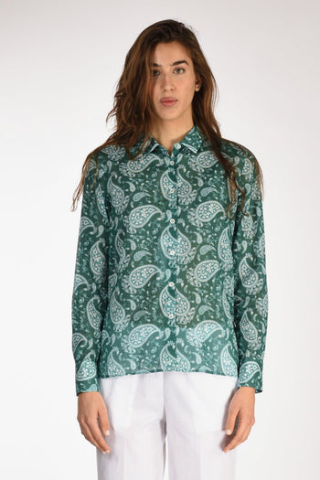 Camica Andrea Bianco/verde Donna - 2