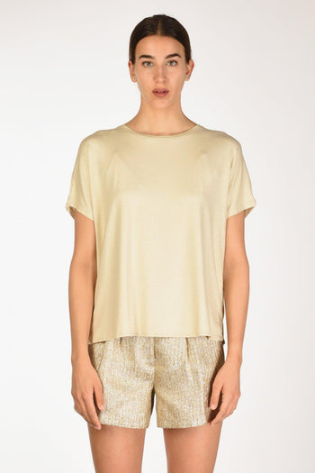Paris Maglia Metalliz Oro Donna - 2