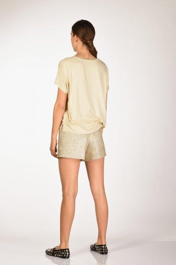 Paris Maglia Metalliz Oro Donna - 5
