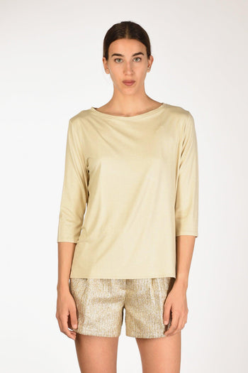 Paris Maglia Metalliz Oro Donna - 2