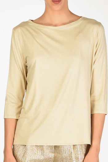 Paris Maglia Metalliz Oro Donna - 3