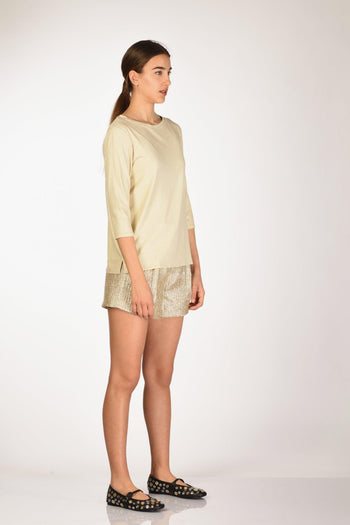 Paris Maglia Metalliz Oro Donna - 4