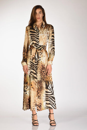 Abito Stampato Beige/nero Donna - 2