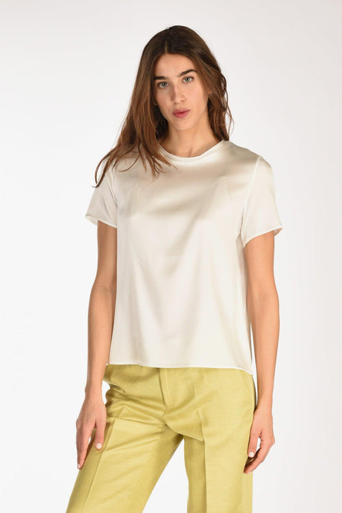 Tshirt Seta Bianco Donna