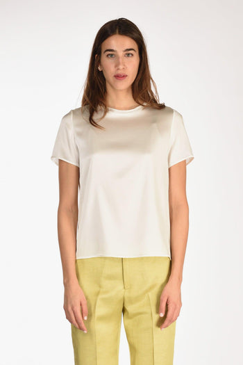 Tshirt Seta Bianco Donna - 2