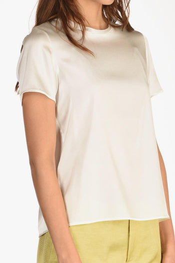 Tshirt Seta Bianco Donna - 3