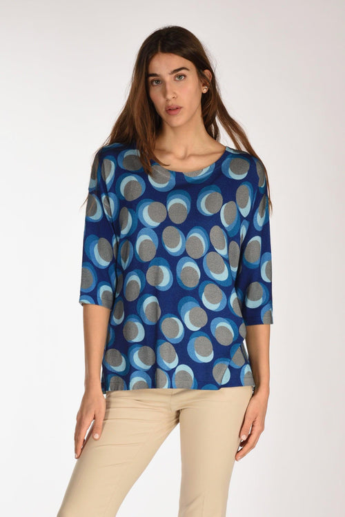 Maglia Stampata Blu/azzurro Donna