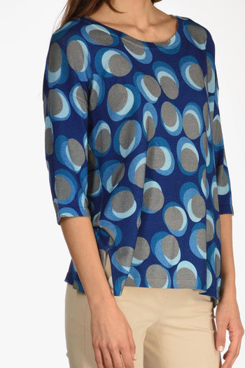 Maglia Stampata Blu/azzurro Donna - 3