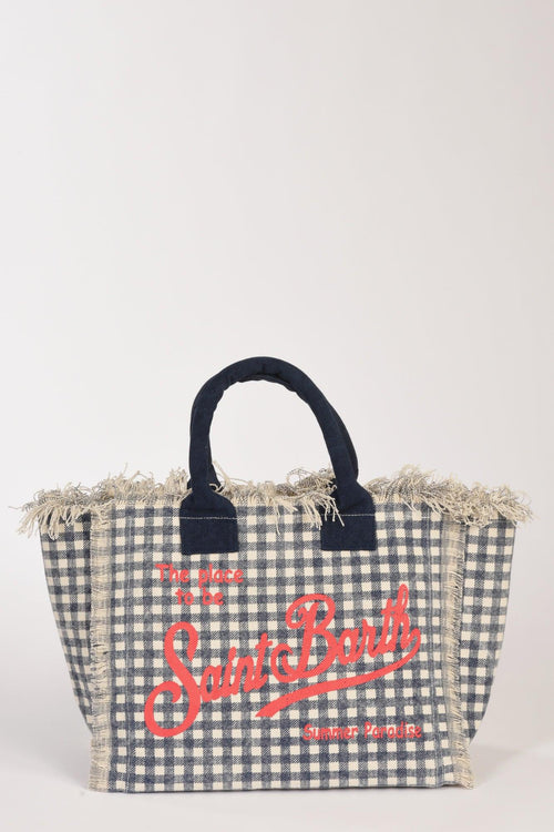 Saint Barth Borsa Vanity Blu/bianco Donna