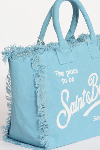 Saint Barth Borsa Vanity Bianco/azzurro Donna - 4