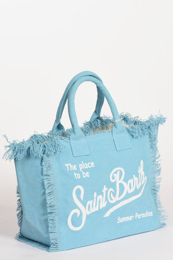 Saint Barth Borsa Vanity Bianco/azzurro Donna - 5