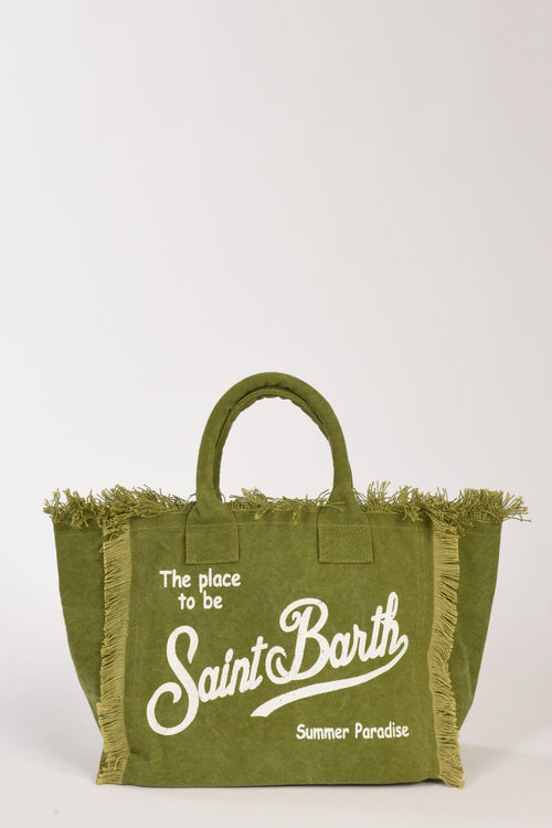 Saint Barth Borsa Vanity Verde/bianco Donna