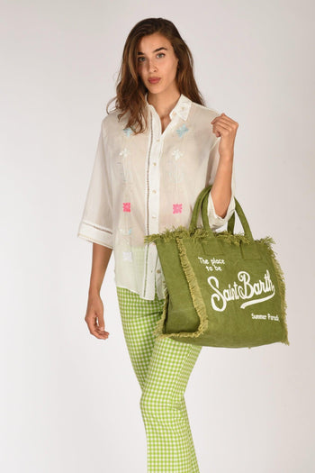 Saint Barth Borsa Vanity Verde/bianco Donna - 2