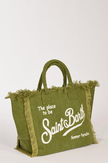 Saint Barth Borsa Vanity Verde/bianco Donna - 3