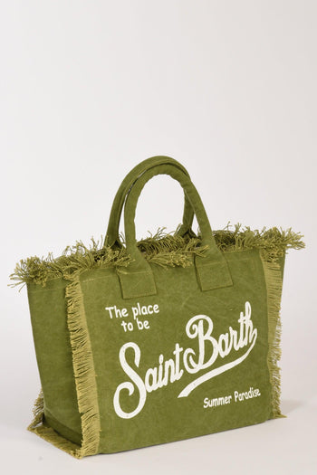 Saint Barth Borsa Vanity Verde/bianco Donna - 5