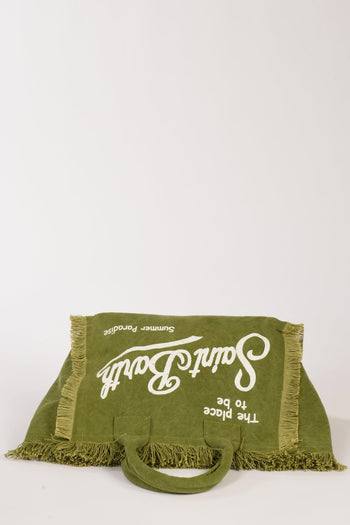 Saint Barth Borsa Vanity Verde/bianco Donna - 6