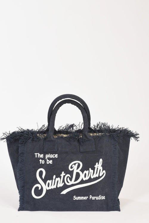 Saint Barth Borsa Vanity Blu/bianco Donna