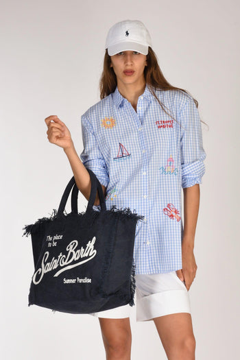 Saint Barth Borsa Vanity Blu/bianco Donna - 2