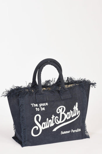 Saint Barth Borsa Vanity Blu/bianco Donna - 3
