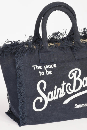 Saint Barth Borsa Vanity Blu/bianco Donna - 4