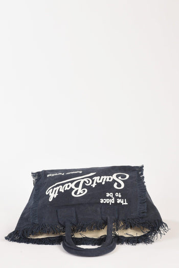 Saint Barth Borsa Vanity Blu/bianco Donna - 6