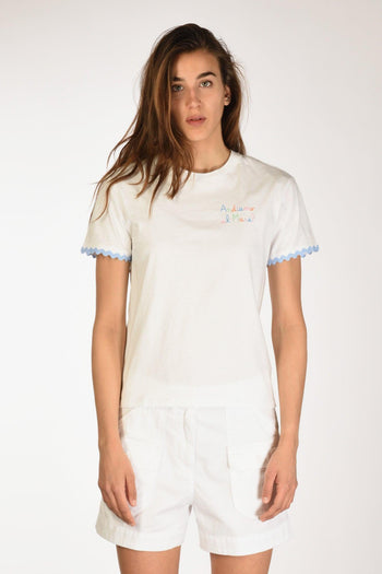 Saint Barth Tshirt Emilie Bianco/azzurro Donna - 2