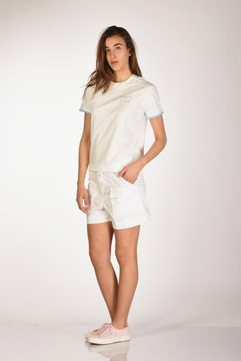 Saint Barth Tshirt Emilie Bianco/azzurro Donna - 4