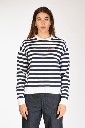Saint Barth Felpa Righe Blu/bianco Donna - 2