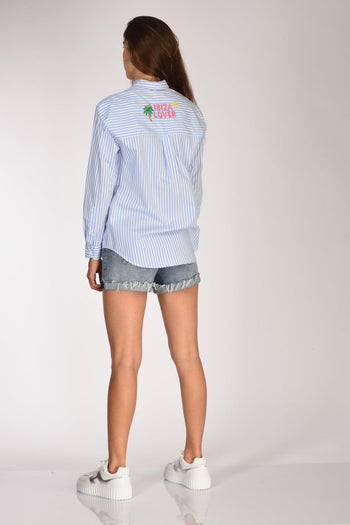 Saint Barth Camicia Brigitte Azzurro/rosa Donna - 5