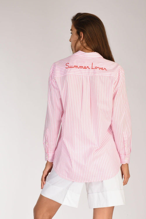 Saint Barth Camicia Brigitte Rosa/bianco Donna