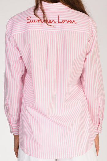 Saint Barth Camicia Brigitte Rosa/bianco Donna - 4