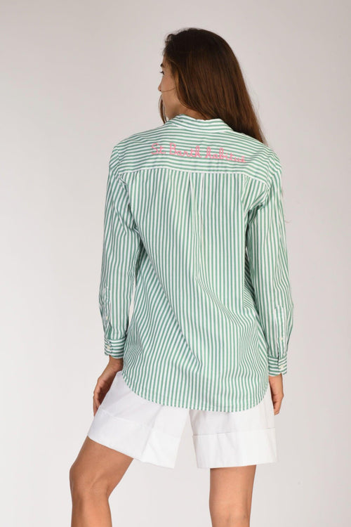 Saint Barth Camicia Brigitte Verde/rosa/bianco Donna