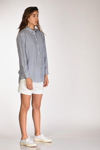 Saint Barth Camicia Brigitte Blu/bianco Donna - 4