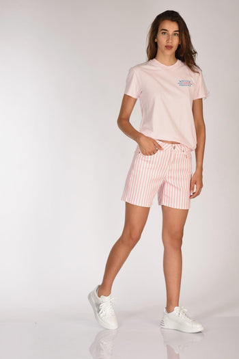 Saint Barth Bermuda Rigato Rosa/bianco Donna - 2