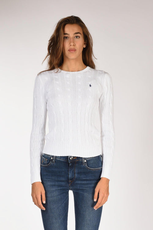 Maglia Treccia Bianco Donna - 2