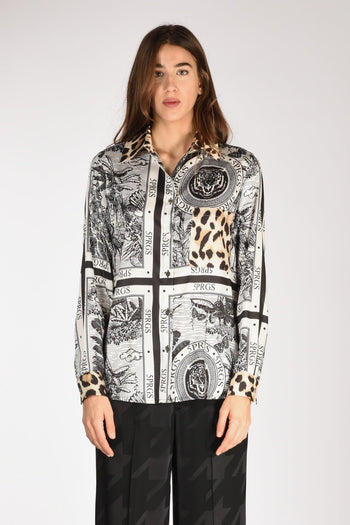 Camicia Stampa Bianco/nero Donna - 2