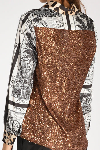 Camicia Stampa Bianco/nero Donna - 4