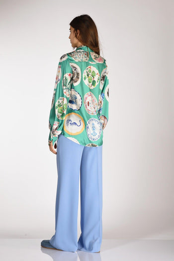 Camicia Stampa Verde/multicolor Donna - 5