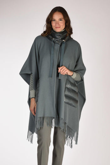 Poncho Warmy Azzurro Scuro Donna - 2