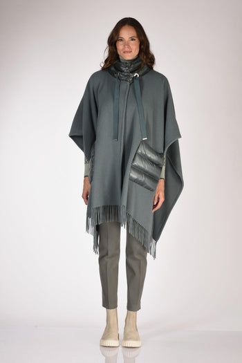 Poncho Warmy Azzurro Scuro Donna - 3