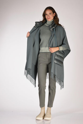 Poncho Warmy Azzurro Scuro Donna - 7