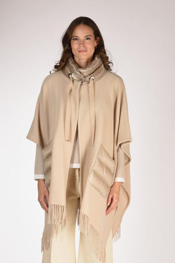 Poncho Warmy Beige Donna - 3